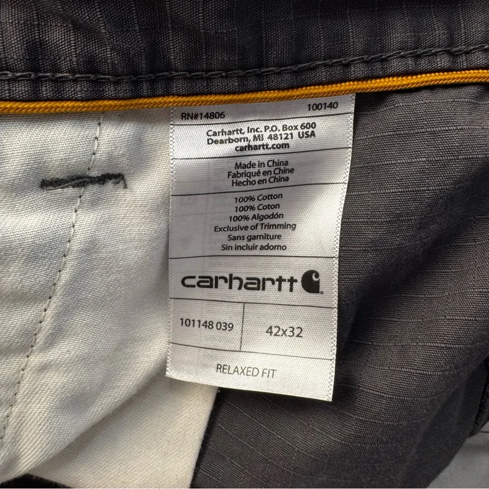 Carhartt‎ Force Mens Relaxed Fit Tapper Cargo Work Pants 42X32 utility chore